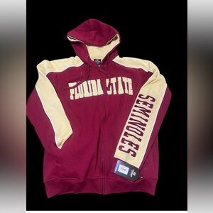 Colosseum Maroon and Cream Seminoles Jacket